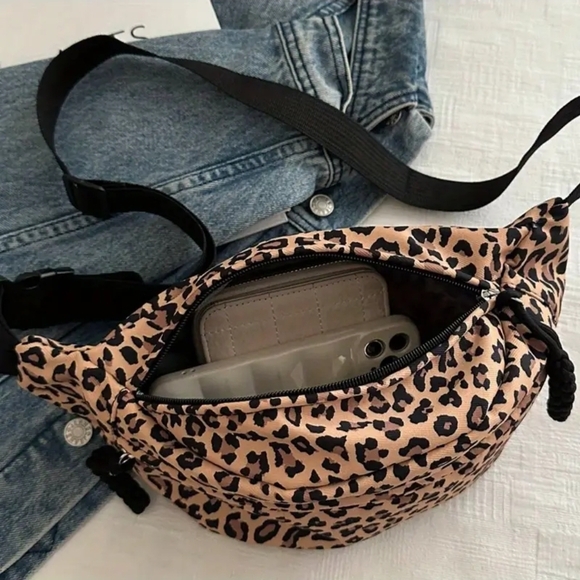 Leopard Print Crossbody Belt Bag - Picture 1 of 6